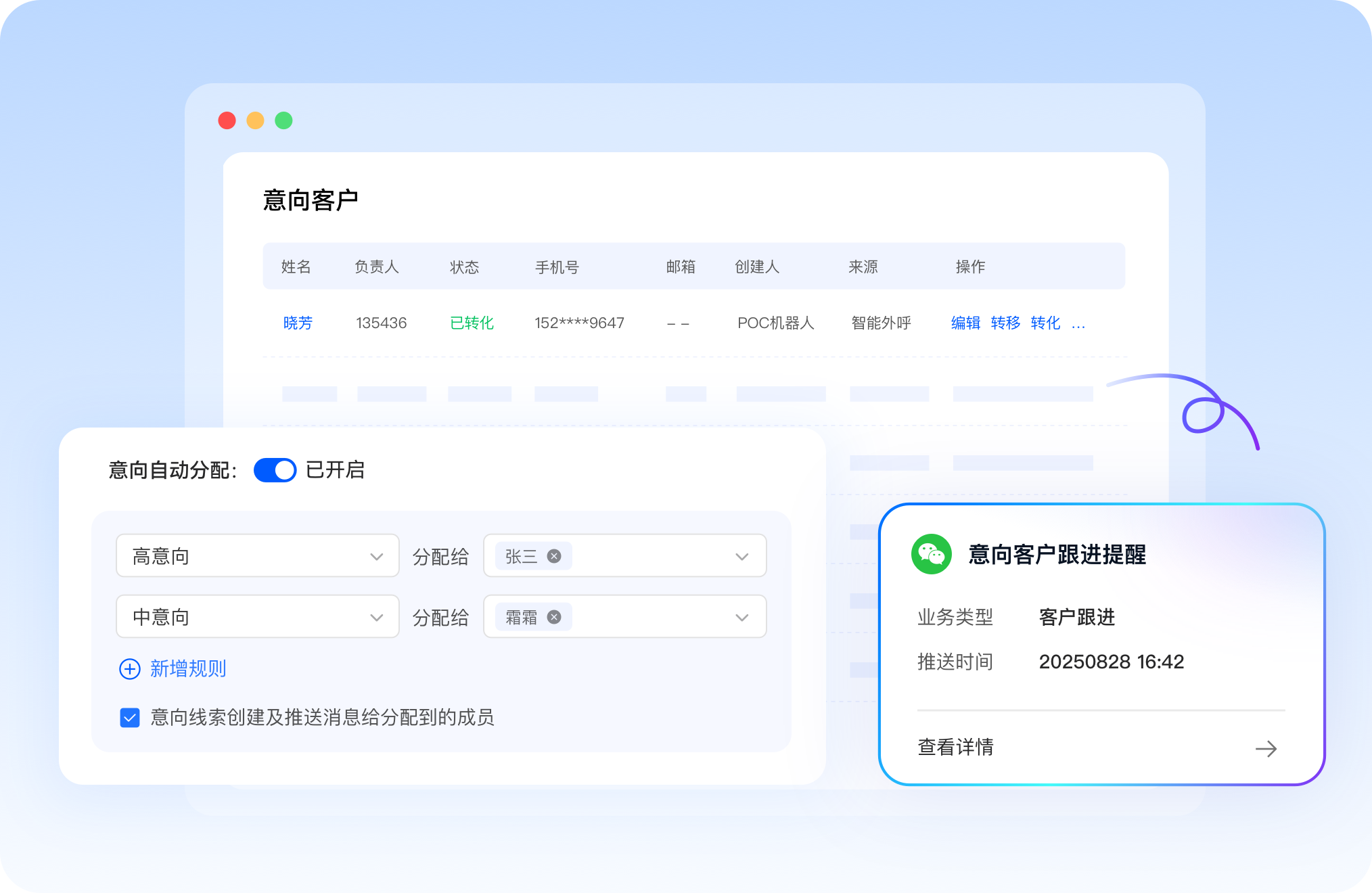 智能外呼系统-销售线索通知，智能分配意向客户