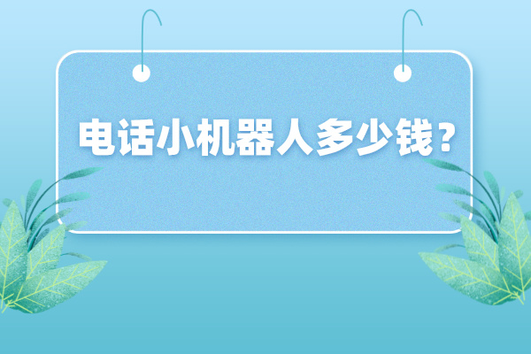 电话小机器人多少钱