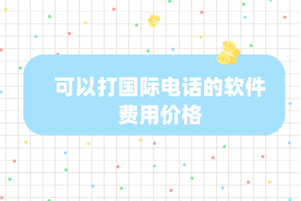 可以打国际电话的软件费用价格
